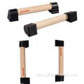 Wood parallettes push up bar